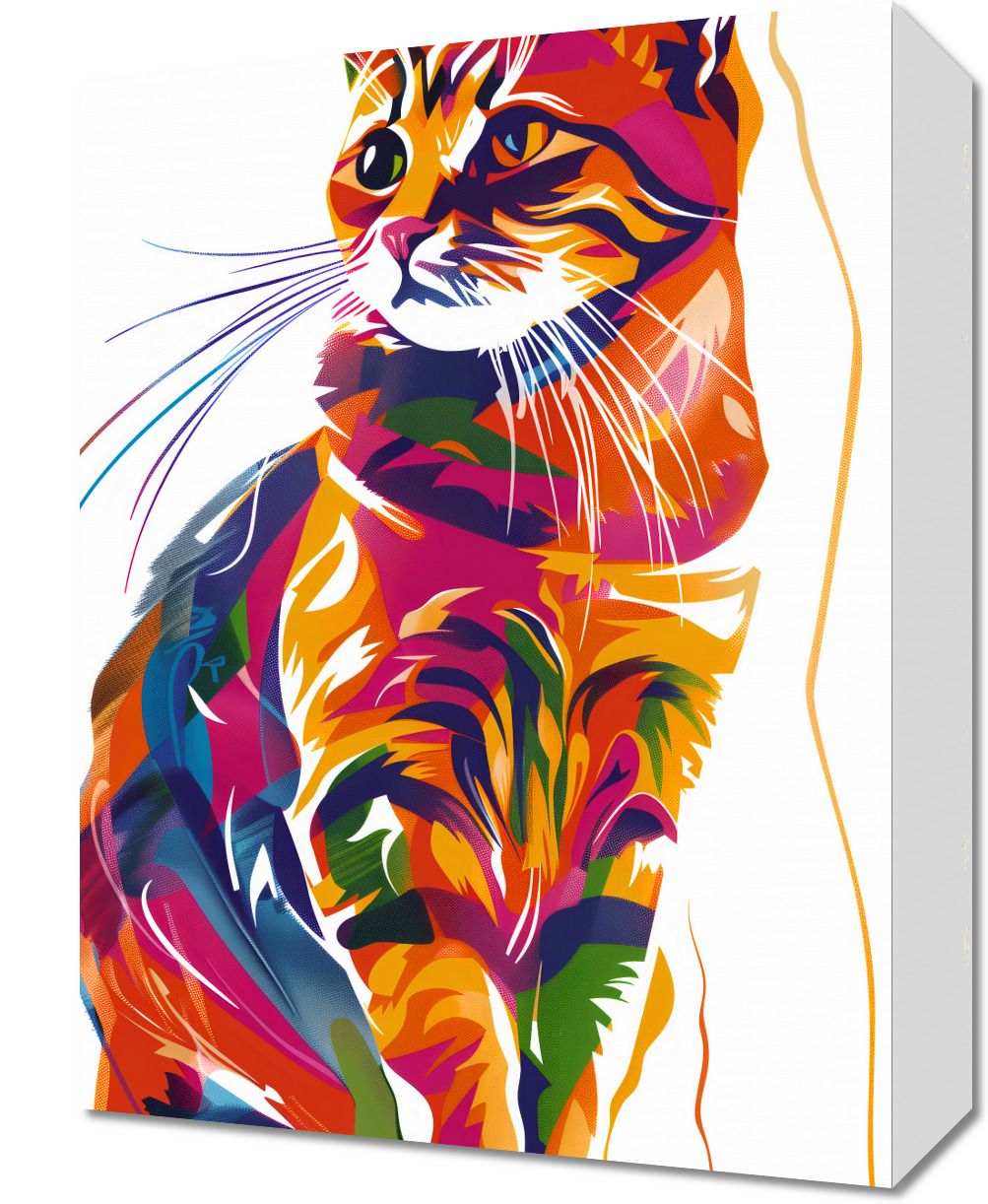Obraz 30x40cm Nasycony Kot