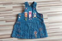 Sukienka niebieska, ogrodniczka, jeans, NEXTr 68 (3-6 m-cy)