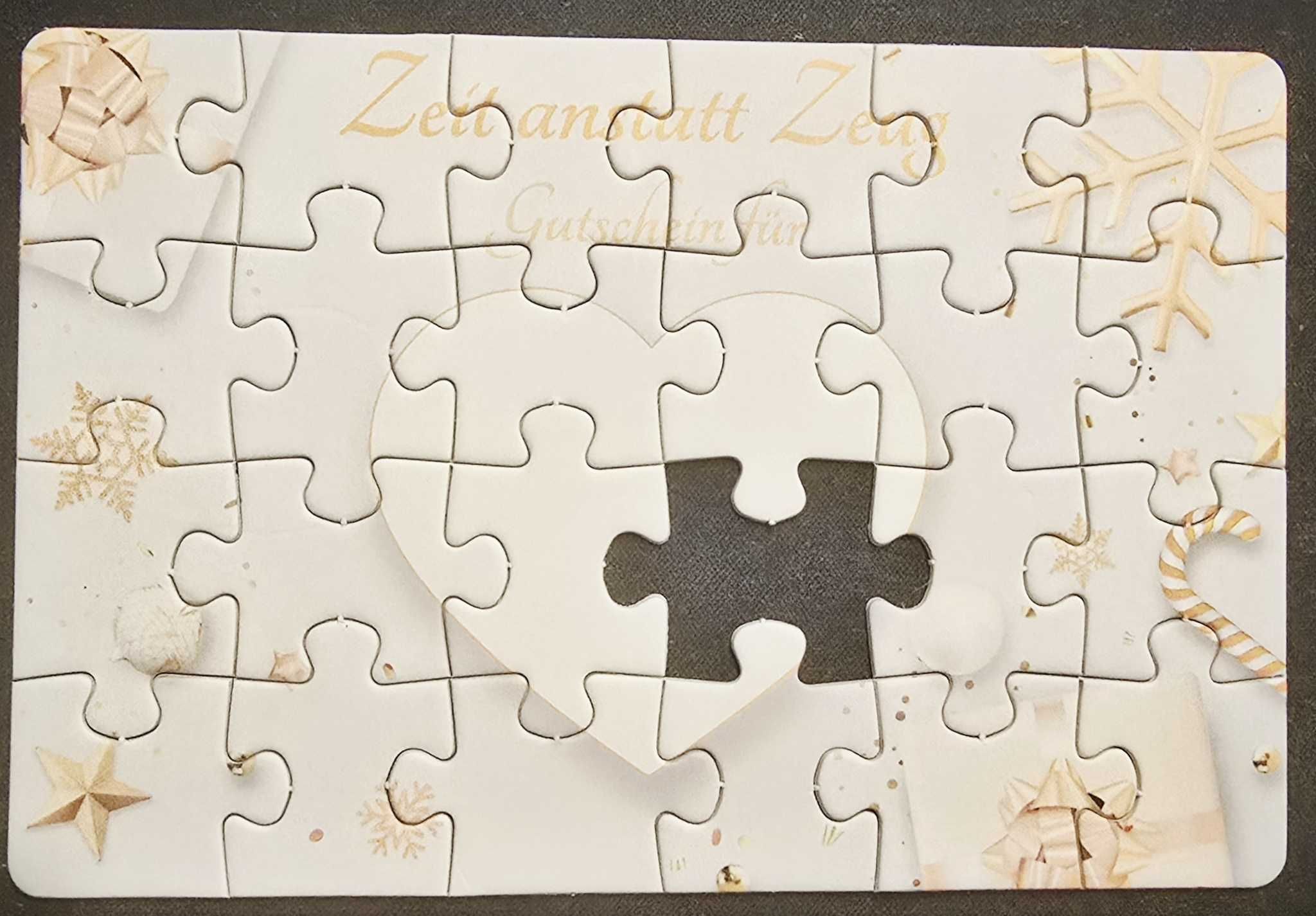 Puzzle Z Serduszkiem 30 Elementów + Woreczek - Niekompletne