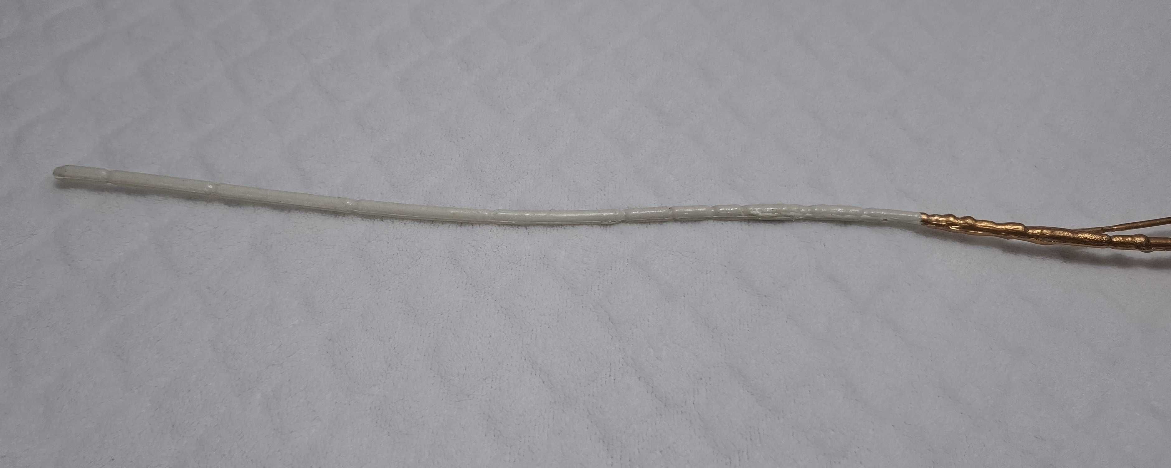 Sztuczny liść ozdobny, gałązka, miłorząb, złoty, 69cm