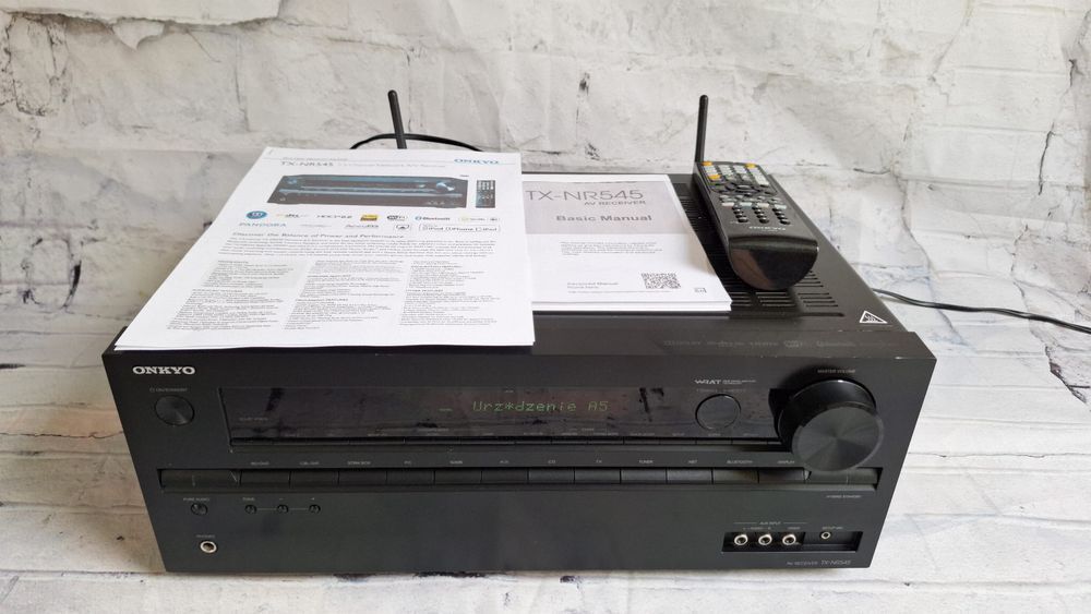 7.2 Onkyo TX-NR545 Wifi Bluetooth 4K ARC Optyk USB
