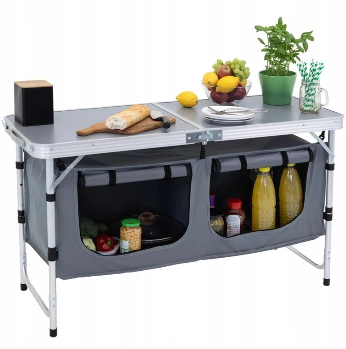 Nowa szafeczka wędkarska stół turystyczny na działkę do ogrodu namiot