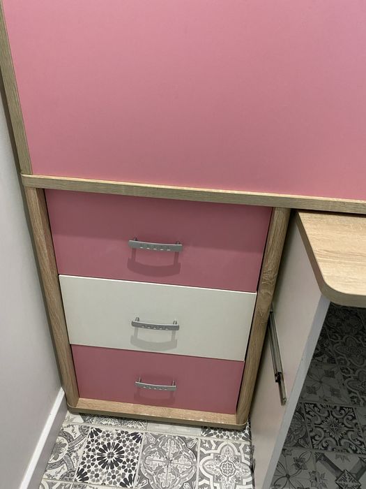 Ліжко для дівчинки, ліжко дитяче, ліжко, тумба,шафа,комод