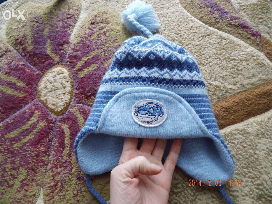 NOWA czapka, czapeczka dla chłopca r.48 cm na polarku, ciepła