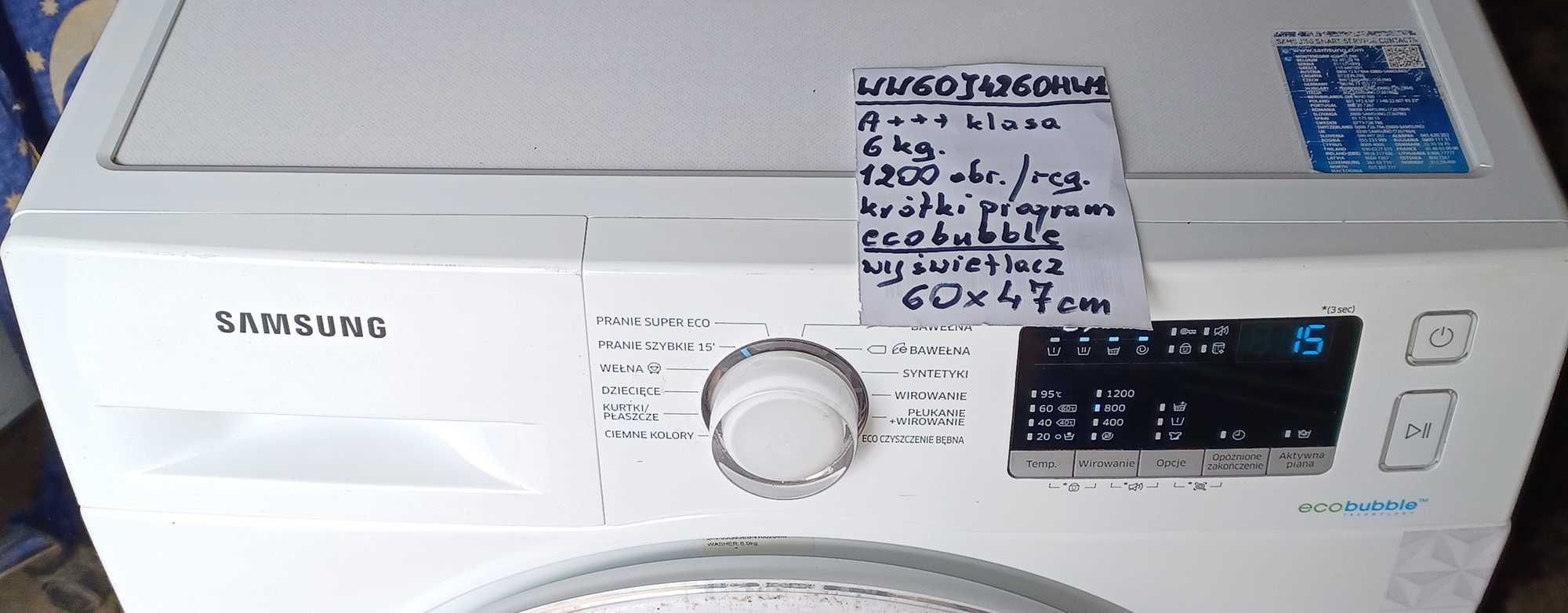Pralka Samsung sprawna wąska