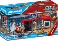 PLAYMOBIL Straż pożarna MEGA zestaw: Remiza, Wóz, Helikopter