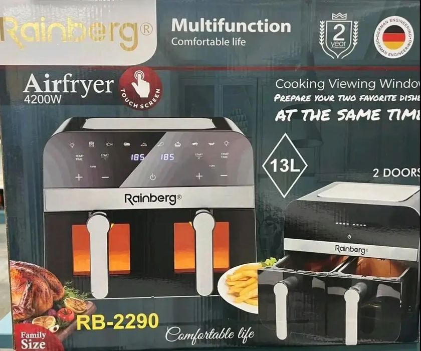 Аерофритюрниця аерогриль Rainberg RB-2290 4200 Вт 13 л,  мультипіч