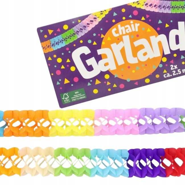 Girlanda Dekoracyjna Kolorowa – Zestaw 2 sztuki po 2,5 metra