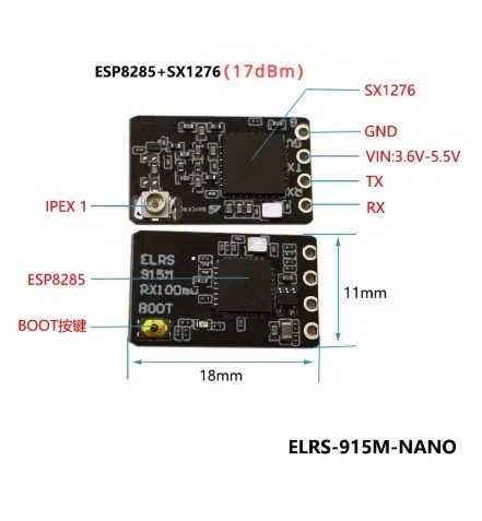 Приймач ExpressLRS Receiver ELRS 915MHz NANO