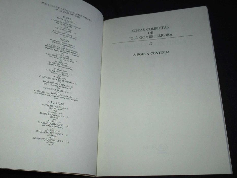 Livro A Poesia Continua Velhas e Novas Circunstâncias José G. Ferreira