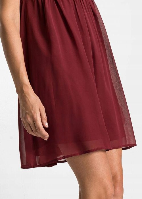 B.P.C bordowa sukienka z cekinami ^38