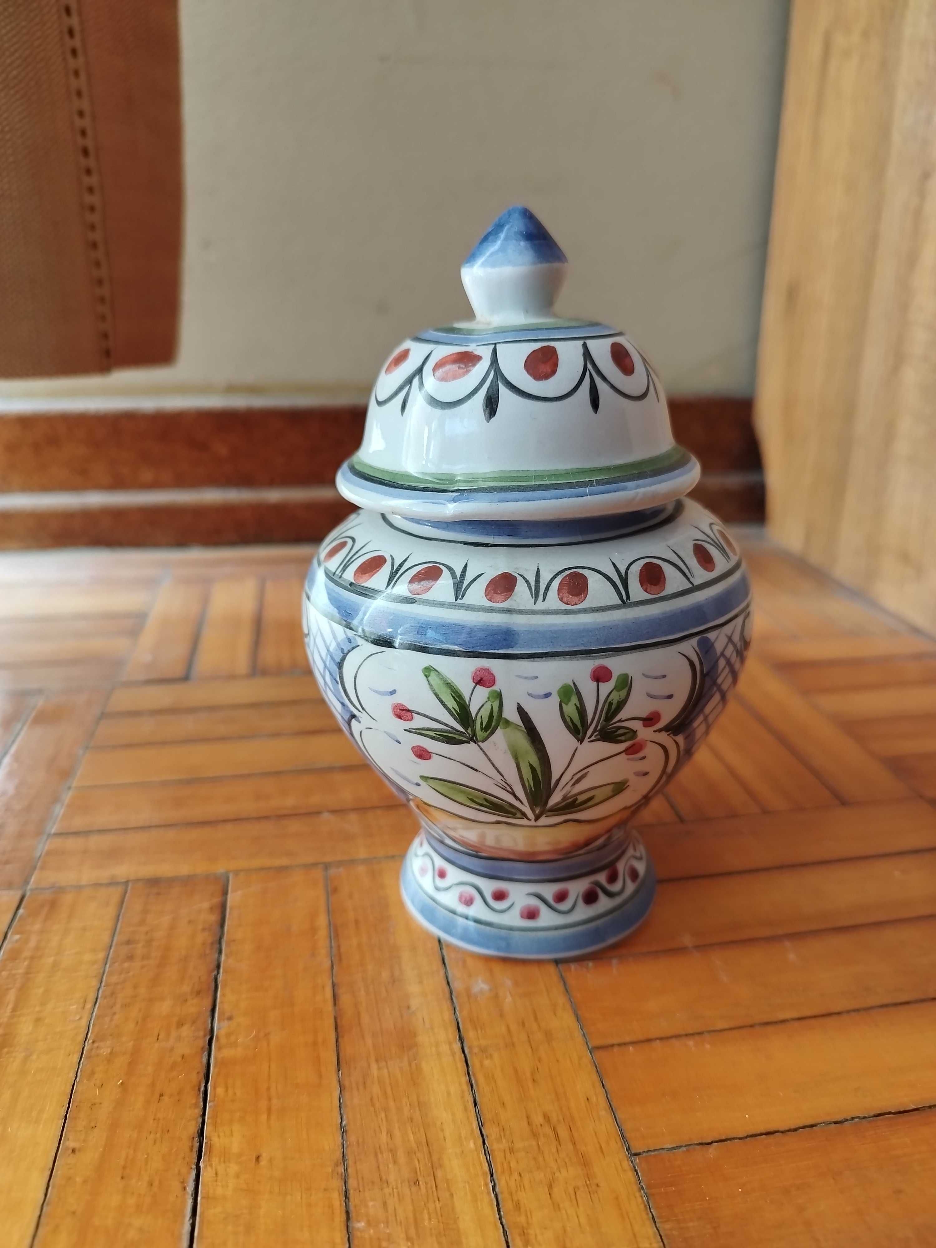 Potes com tampa porcelana vintage