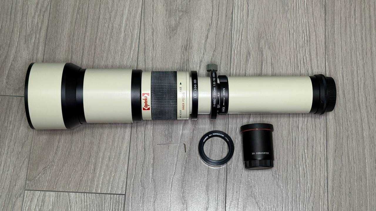 об'єктив Opteka 650-1300mm Zoom + 2x конвертер (для Canon EF і Pentax)
