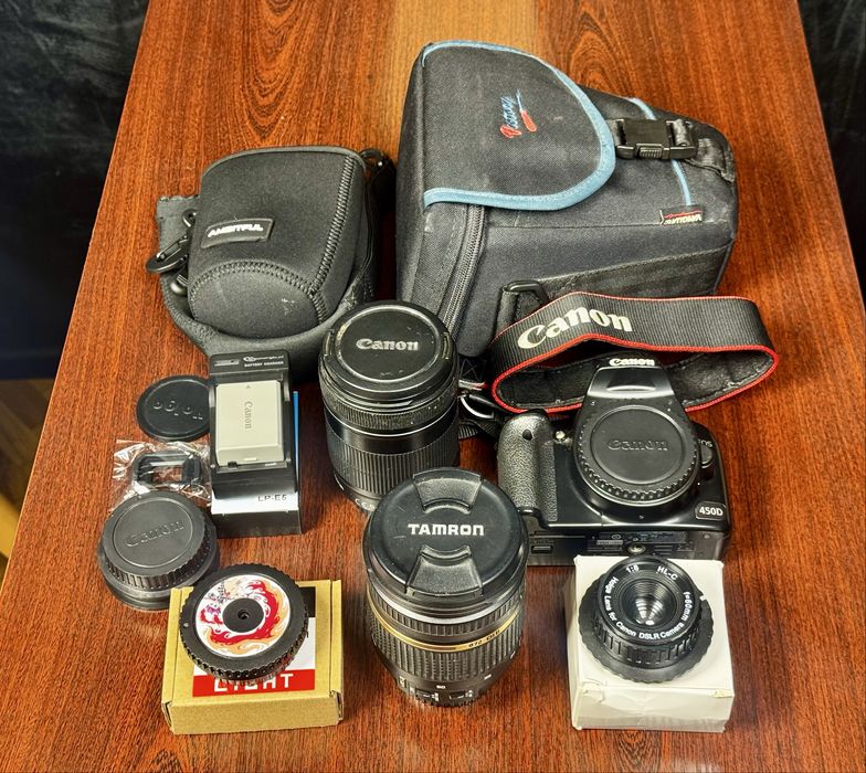 Canon EOS 450D | Obiektywy Tamron + Canon | Duży zestaw
