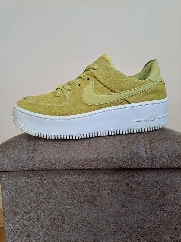 Buty Nike Air Force 1 skórzane platform platformy na grubej podeszwie