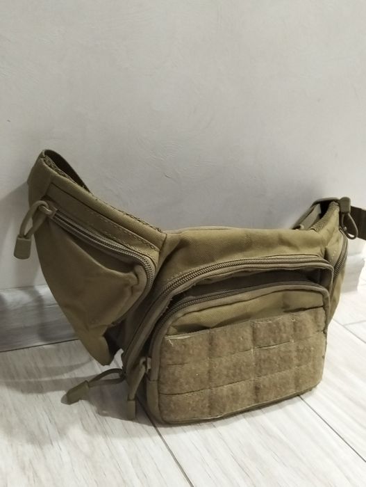 Тактична нагрудна поясна сумка бананка ARMORBAG пісочний coyote