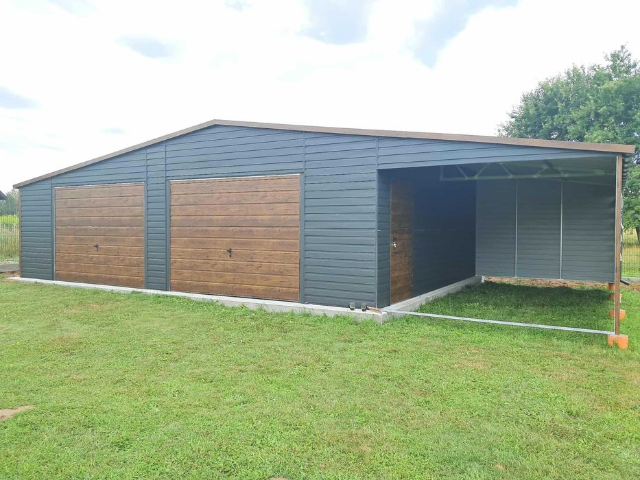 Garaż blaszany,wiata 12x6 WZMOCNIONY PROFILAMI. Producent. Cała Polska