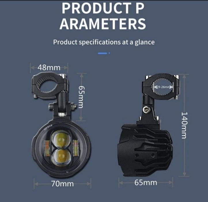 Дополнительные LED фары для мотоциклов, квадроциклов.