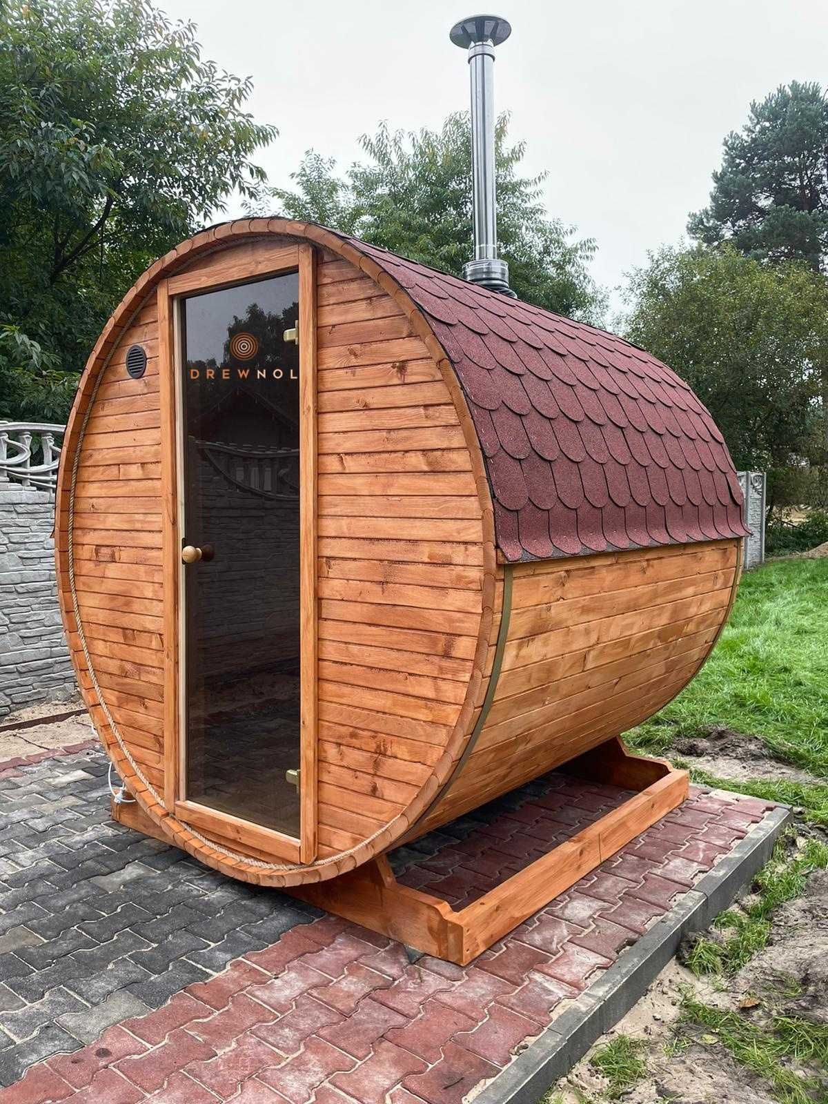 Sauna ogrodowa, sauna, sauna beczka, sauna Ebro, ruska bania, Drewnol