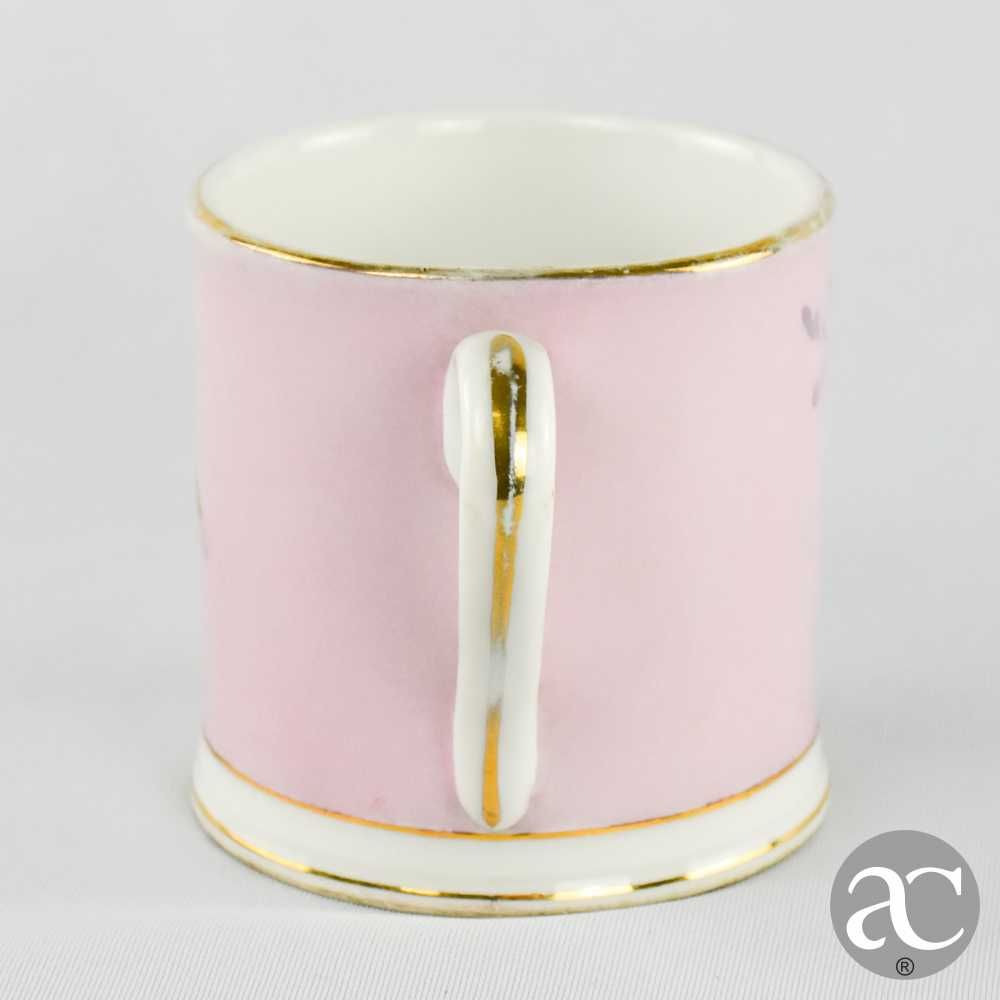 Caneca porcelana Vista Alegre, pintada à mão, 1ª metade do séc. XIX