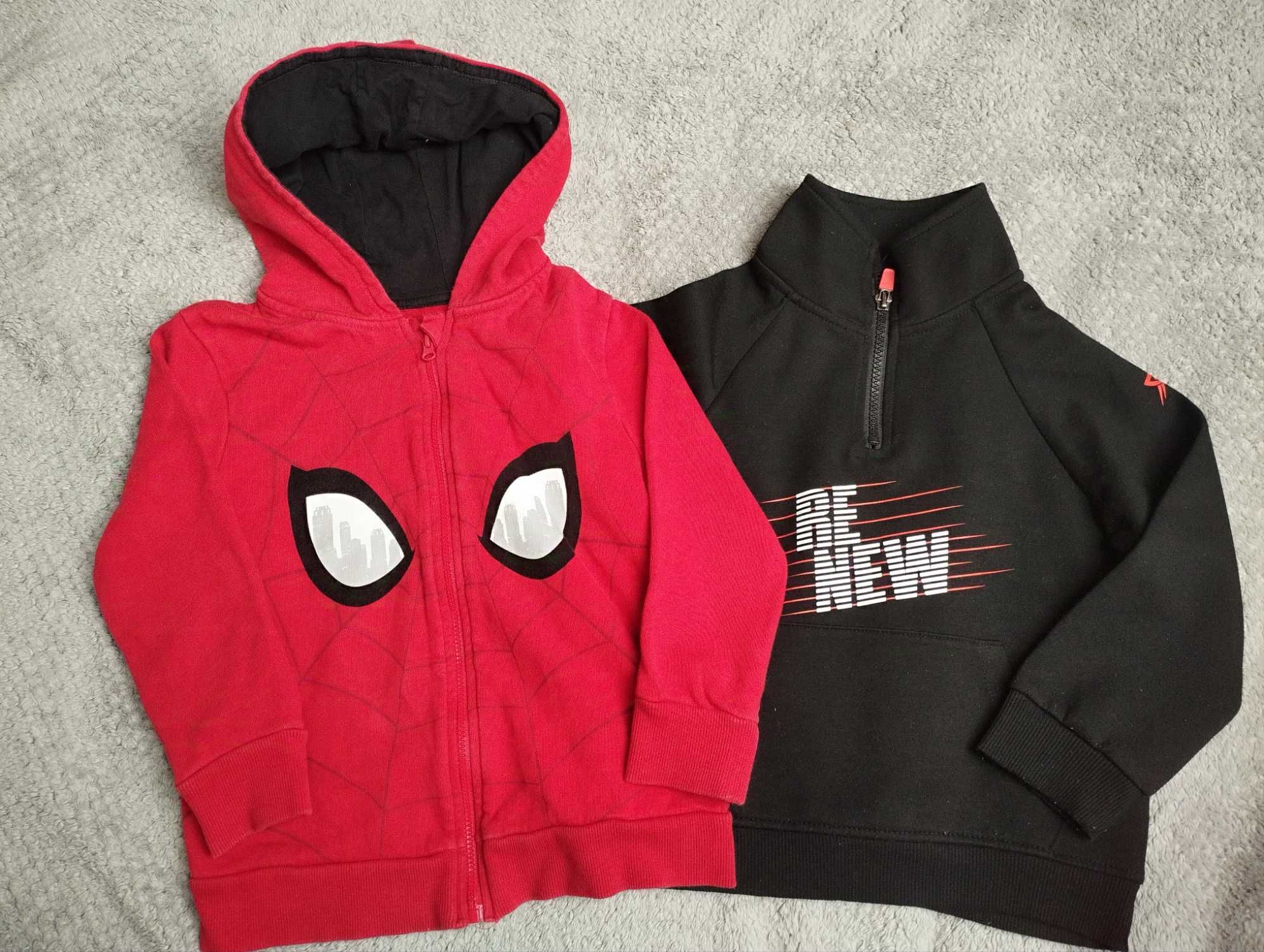 2 szt Bluza Spiderman r 104 oraz czarna