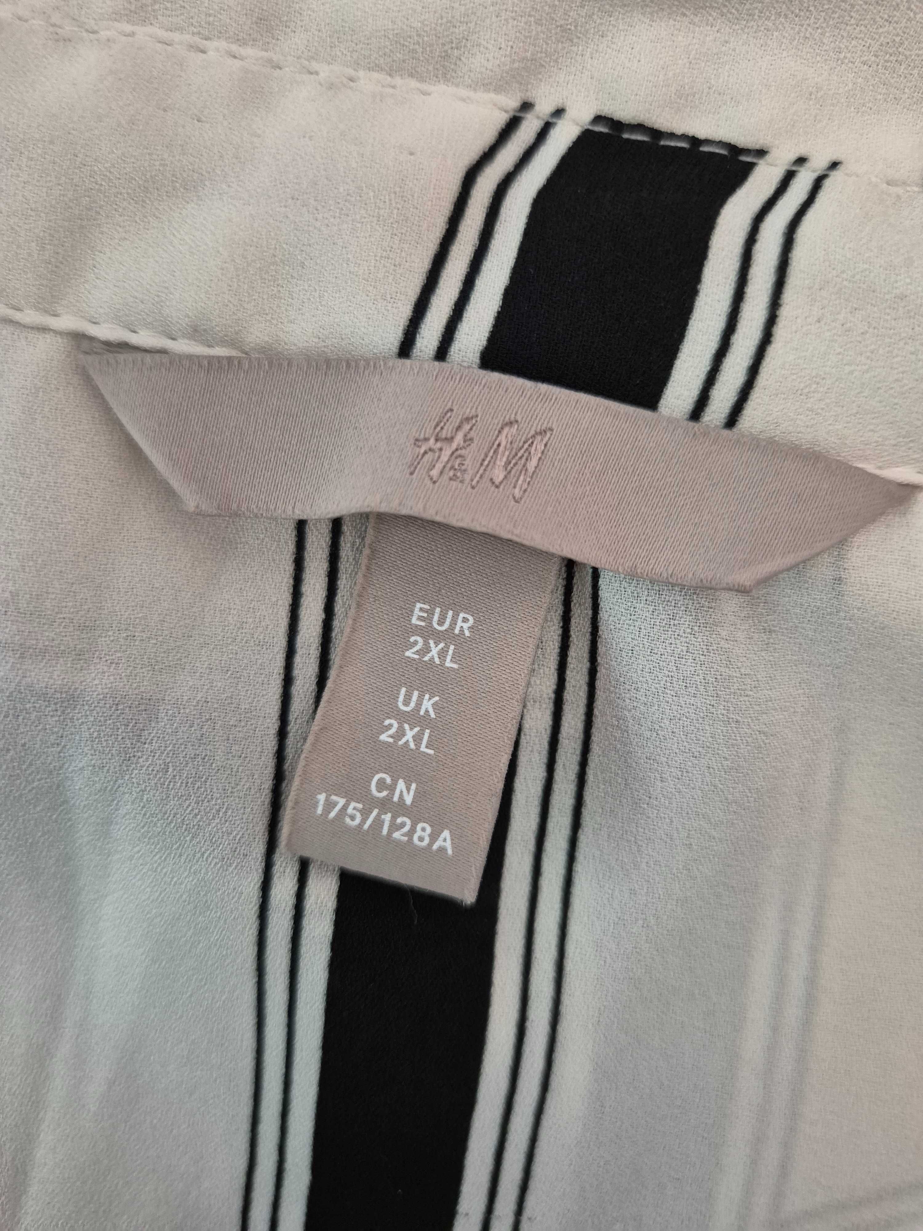 Luźna sukienka damska midi do kolana H&M 44 XXL plus size