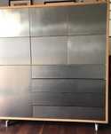 Móvel para sala (madeira e aço inox)