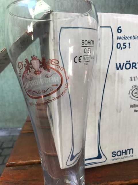 Nowe szklanki do piwa HERRNBRAU birofilistyka weizenbier pszeniczne