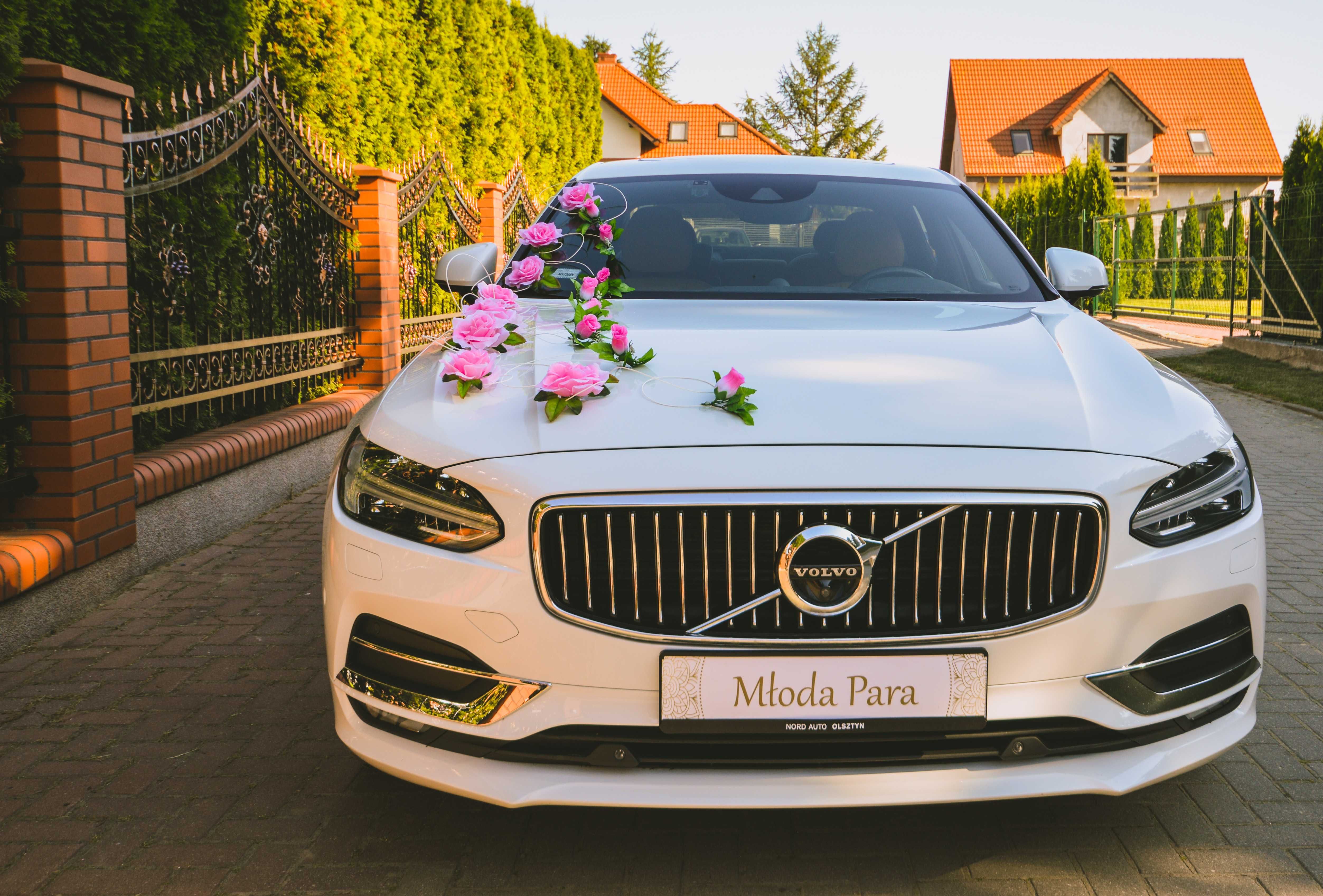 Limuzyna Auto do ślubu / Piękne Białe Volvo S90 / Samochód na wesele