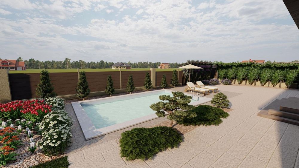3D проектування ландшафтного дизайну візуалізація, проект