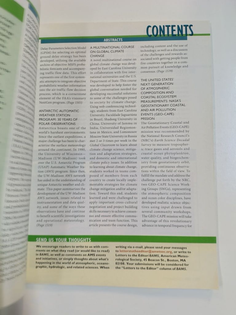 BAMS - Bulletin of The American meteorological society

Volume 93 Numb
