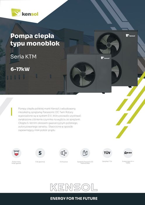 Pompa ciepła Kensol monoblok KTM 6 kW - Lista ZUM/Czyste powietrze!