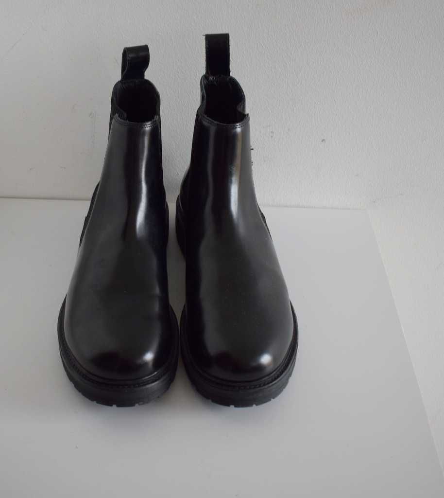 Diesel skórzane buty zimowe botki czarne 45