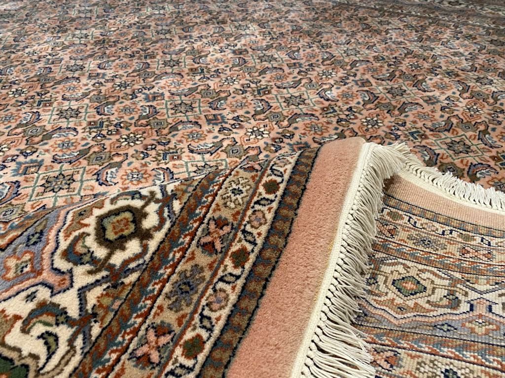 Jak nowy Indo Herati 310 # 250 Ręcznie tkany wełniany dywan perski