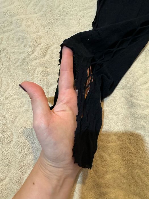 Bodystocking damskie czarne z dziurką body rajstopy