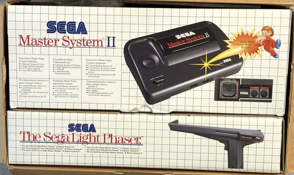 Sega Master System II Plus Light Phaser Operation Wolf Box