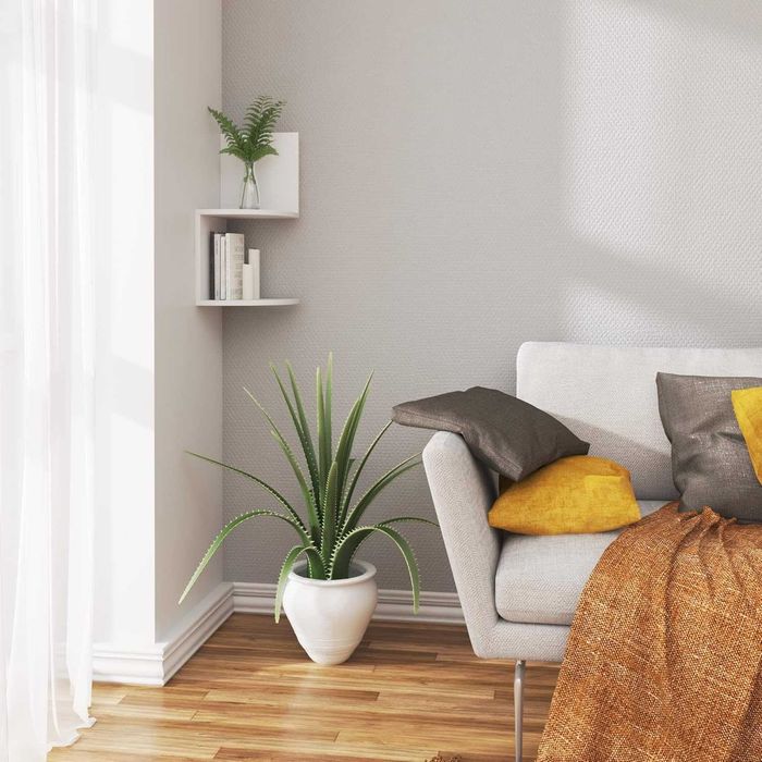 Półka ścienna narożna 2 półki, biała 25 x 52,4 x 25 cm