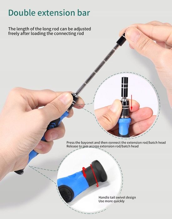 Zestaw Śrubokrętów Precyzyjnych Wkrętak Bity 115w1