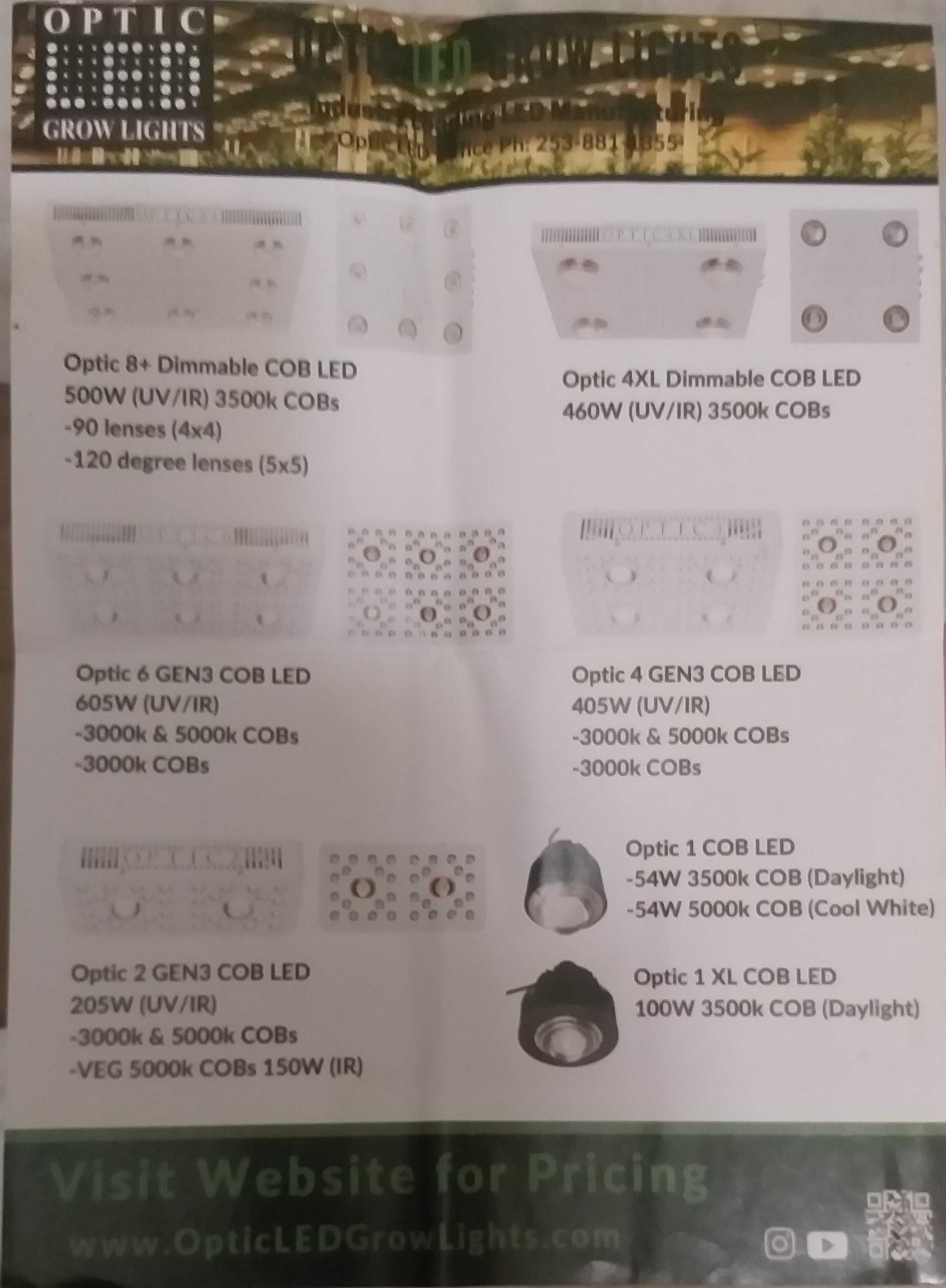 OPTIC 1 COB LED - Grow Lamp 54W 5.000k COB / 120º