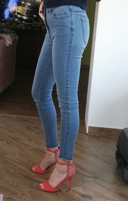 Sandałki Koralowe Pomarańczowe na wiosnę lato Rozmiar 36 dżety