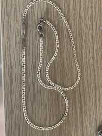 Gruby płaski łańcuszek 925 srebro 46 cm