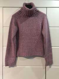 Różowo-szary sweter golf Orsay
