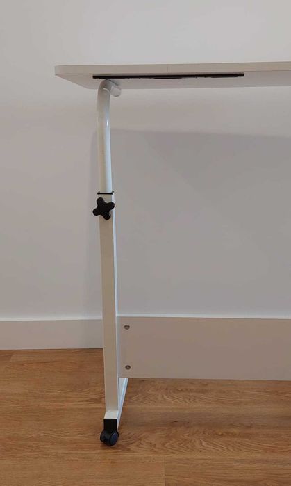 Mesa para computador portátil e altura ajustável (80 × 40 cm, branco)