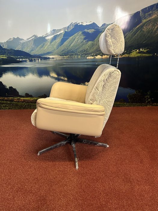 N:14.   Fotel relax, skóra naturalna. Skórzany Nowy.