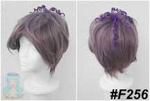 Garry Ib cosplay wig fioletowa taro peruka krótka z grzywką męska