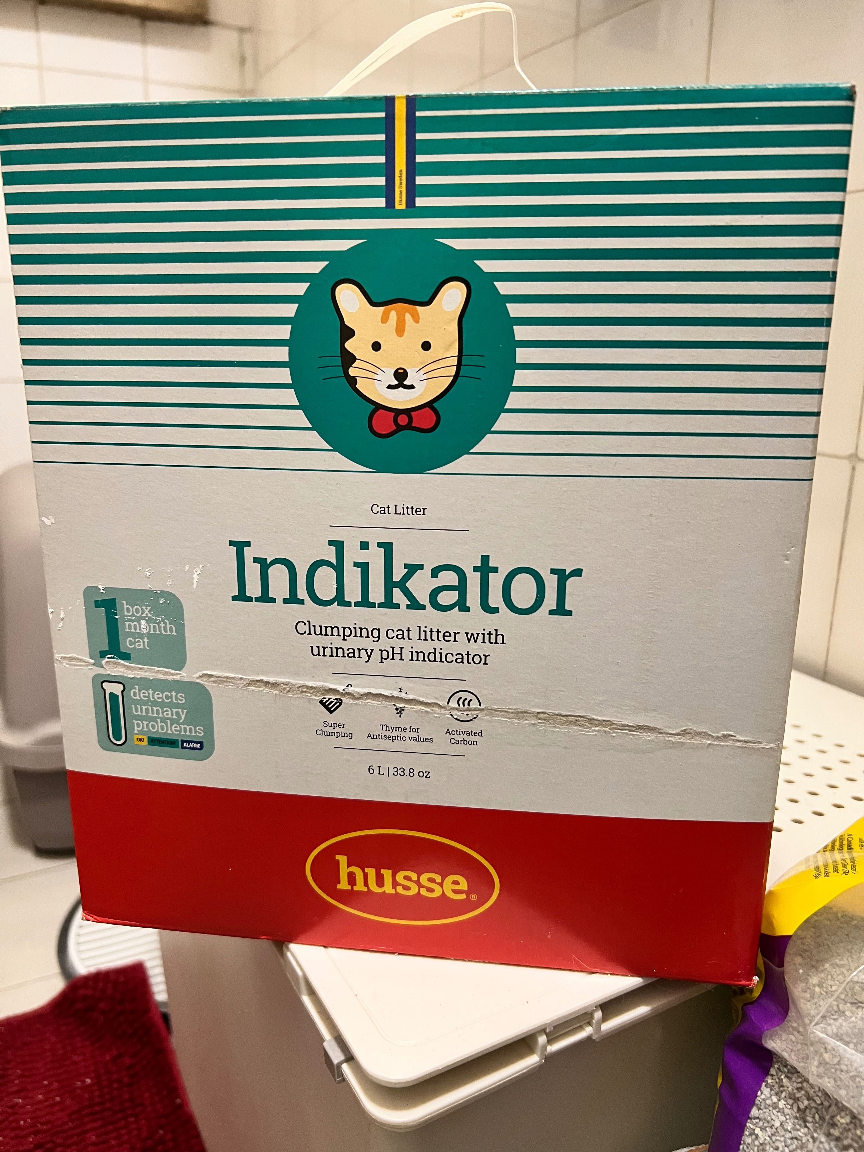 Areia para gato "INDIKATOR" função especial