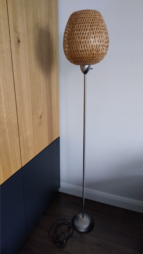 IKEA BOJA - lampa podłogowa bambusowa