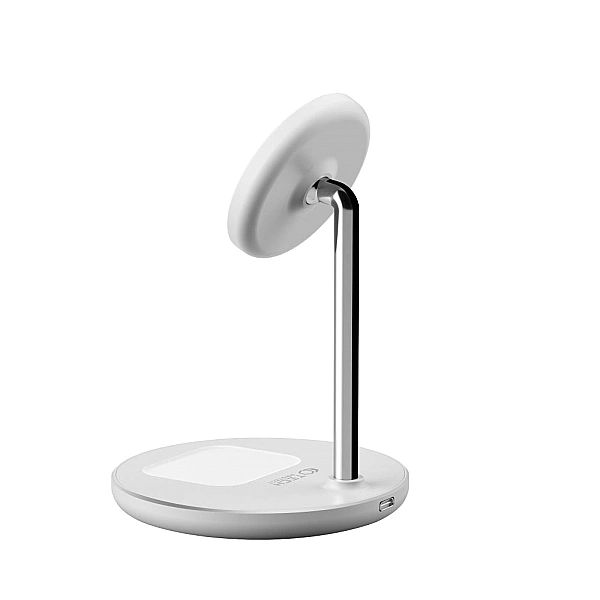 Tech-Protect Qi15W-A21/2In1 Magnetic Magsafe Wireless Charger White