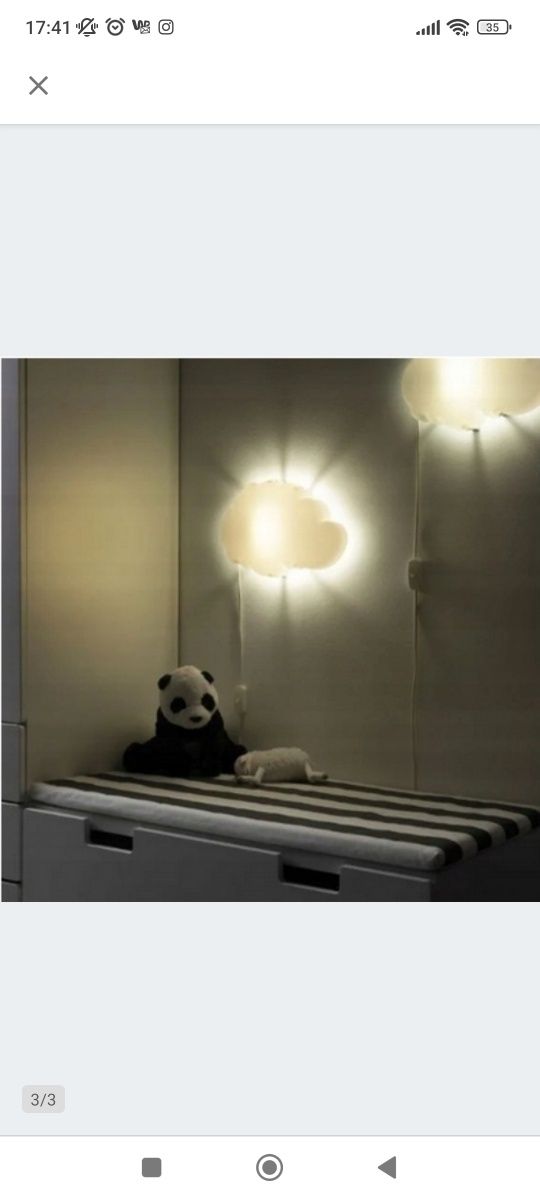 Lampka chmurka drömsyn Ikea nowa