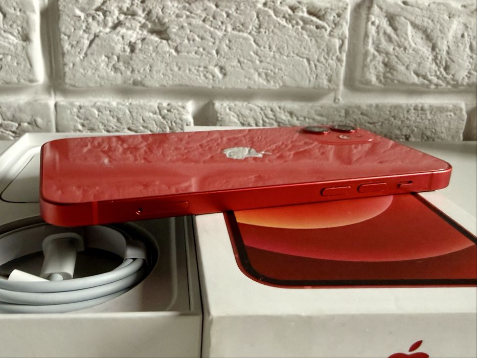 Iphone 12 Product Red 64GB, kondycja baterii 100%, Face ID działa